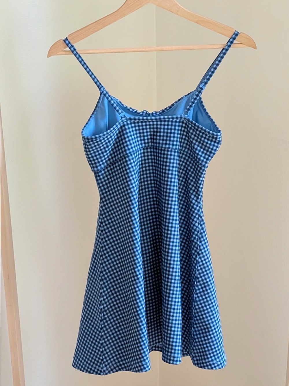 NEW Abercrombie & Fitch YPB SculptLUX Gingham Mini Skort Dress In Blue - XS - Picture 11 of 13
